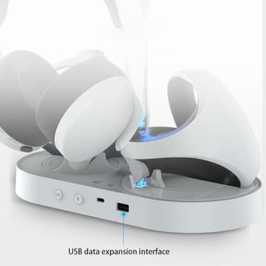 For PS5 VR-hodetelefon+kontroller Ladestativ