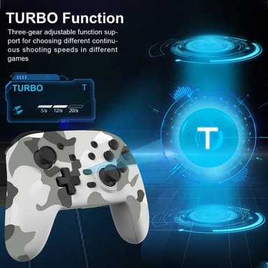 Kompatibel med Nintendo Switch Bluetooth Control Gamepad Turbo-funksjon