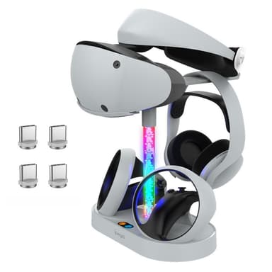 For PS5 VR-hodetelefon+kontroller Ladestativ