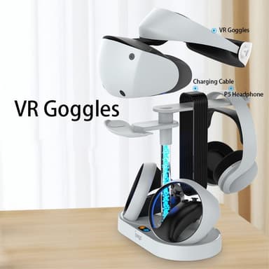 For PS5 VR-hodetelefon+kontroller Ladestativ