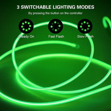 LED-stripe for scooterbil motorsykkel etc 3 lysmoduser - lilla