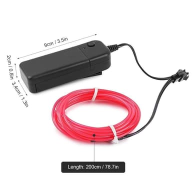 LED-stripe for scooterbil motorsykkel etc 3 lysmoduser - lilla