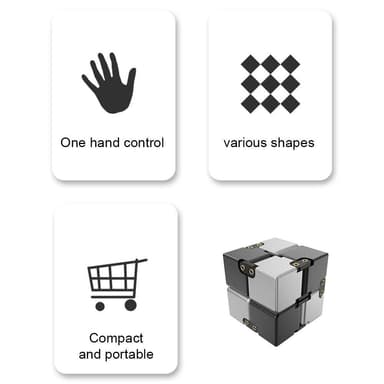 Fidget Toy Stress Relaxation Infinite Cube Flip Cube Blå
