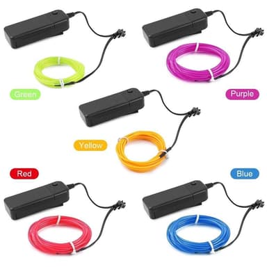 LED-stripe for scooterbil motorsykkel etc 3 lysmoduser - lilla