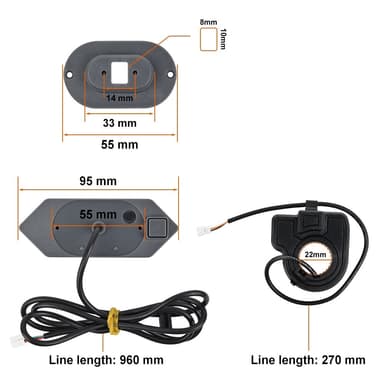 For Ninebot Max G30 baklys Blinklys LED Scooter baklampe