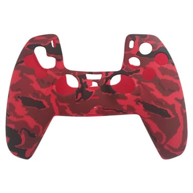 Playstation 5/PS5 Silikon Huddeksel - Mønster Camo Rød