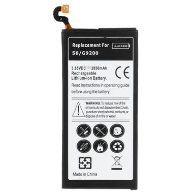 2550mAh Li-ion erstatningsbatteri Batteri Samsung Galaxy S6 G920