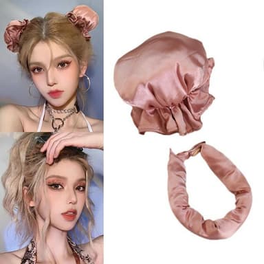 Overnight Hair Curler Bun Maker Hårkrøllingsverktøy med hårbeskytter