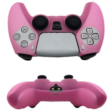 For Sony PlayStation 5 PS5 Silikondeksel Anti-Slip Beskyttelse - Rosa
