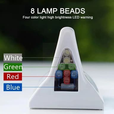 Soldrevet Shark Fin biltak Bakvinge 8 LED blinklys billys
