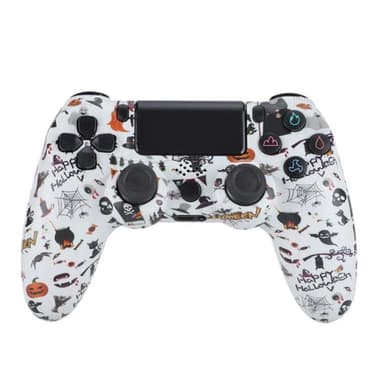 Trådløs spillkontroller for PS4-spill med høyttaler og stereohodesettkontakt - Halloween
