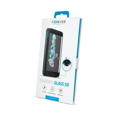 Forever 5D skjermbeskytter i herdet glass til iPhone XS Max/11 Pro Max - svart ramme