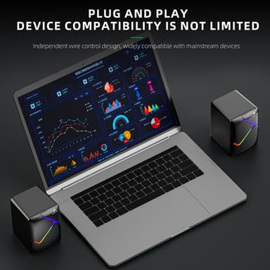 DARK ALIEN USB stasjonære høyttalere Datamaskin bærbar subwoofer RGB