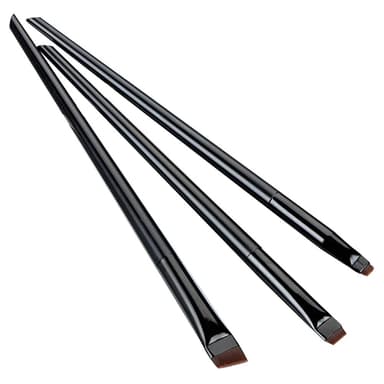3stk sminkebørster Øyenskygge Eyeliner Øyenbrynsmakeup - Svart