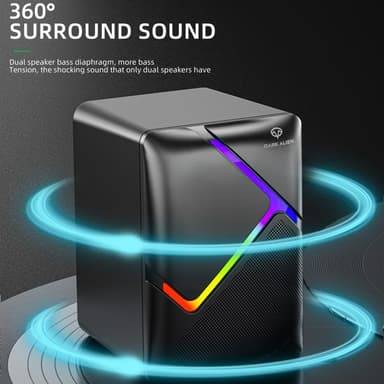 DARK ALIEN USB stasjonære høyttalere Datamaskin bærbar subwoofer RGB