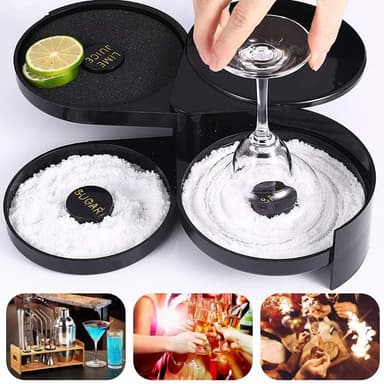 3-lags barjuicecocktail Sukker Salt Rimmer Tool Bartender