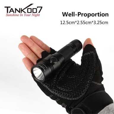 TANK007 UC16 700 Lumens lommelykt oppladbar