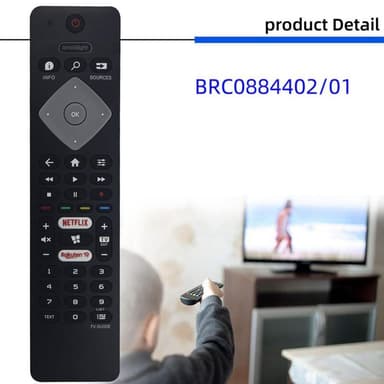 BRC0884402/01 TV-fjernkontroll Erstatning for Philips TV