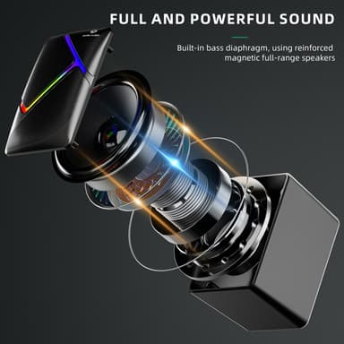 DARK ALIEN USB stasjonære høyttalere Datamaskin bærbar subwoofer RGB