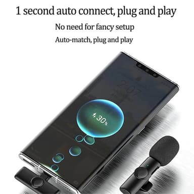 USB-C 2,4 GHz trådløs lavaliermikrofon (2 MICS+1 mottaker)
