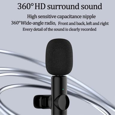 USB-C 2,4 GHz trådløs lavaliermikrofon (2 MICS+1 mottaker)