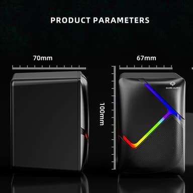 DARK ALIEN USB stasjonære høyttalere Datamaskin bærbar subwoofer RGB