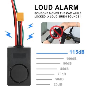 Tyverialarmsystem for Xiaomi 1S/M365/M365 Pro+fjernkontroll