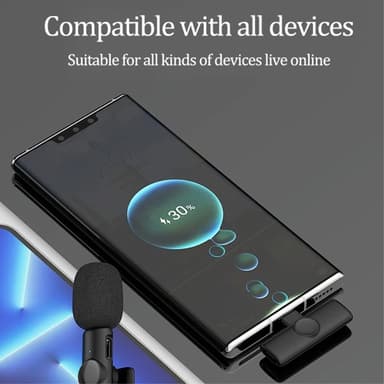 USB-C 2,4 GHz trådløs lavaliermikrofon (2 MICS+1 mottaker)