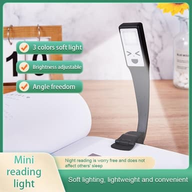 Clip-On boklys Tre boklampe Lysstyrke Justerbar leselampe
