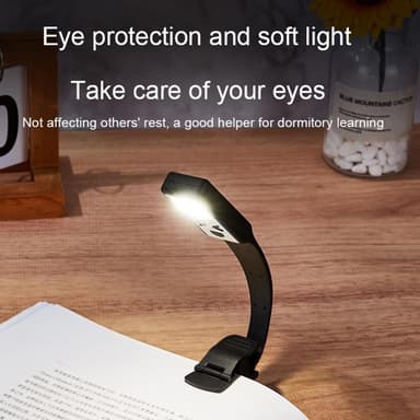 Clip-On boklys Tre boklampe Lysstyrke Justerbar leselampe