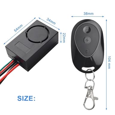 Tyverialarmsystem for Xiaomi 1S/M365/M365 Pro+fjernkontroll