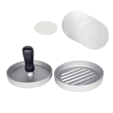Hamburgerpresse+100stk Patty Papers Kjøttbiff Burger Maker