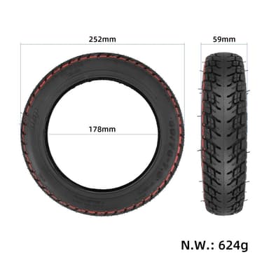til Xiaomi Electric Scooter 4 Pro 10 tommer 60/70-7.0 vakuumdekk
