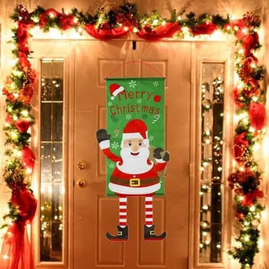 God jul flagg jul hengende banner dørdekor - juletre