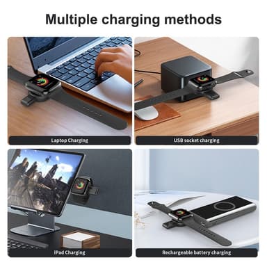 Lader til Watch Series + Samsung med USB-C+USB-kontakt