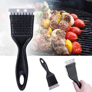 Multifunksjonell grillbørste i rustfritt stål