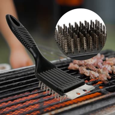 Multifunksjonell grillbørste i rustfritt stål