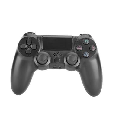 Trådløs spillkontroller for PS4-spill med høyttaler og stereohodesettkontakt - svart