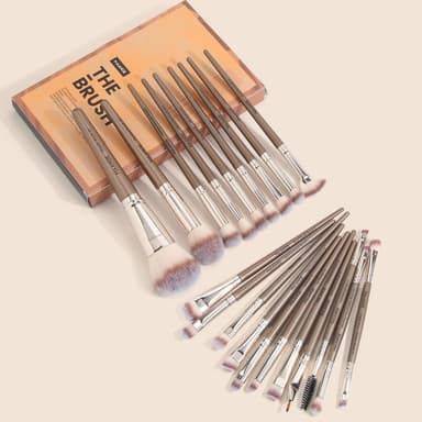 20stk Fiber øyenskyggebørste Basic Blusher Øyenbrynsmakeup