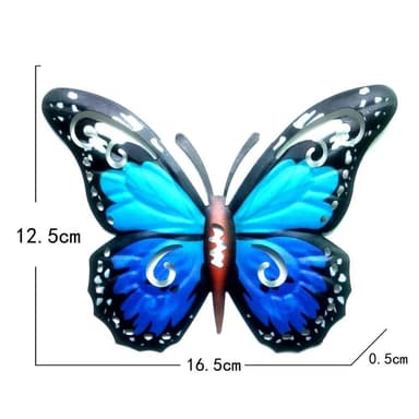 Art 3D Butterfly Vegghengende dekor Hagepynt til hjemmet - Blå