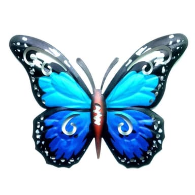 Art 3D Butterfly Vegghengende dekor Hagepynt til hjemmet - Blå