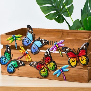 Art 3D Butterfly Vegghengende dekor Hagepynt til hjemmet - Blå
