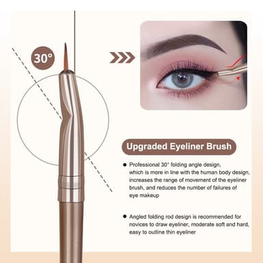 20stk Fiber øyenskyggebørste Basic Blusher Øyenbrynsmakeup