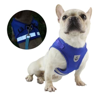 Reflekterende hundesele for liten middels hund - svart/L