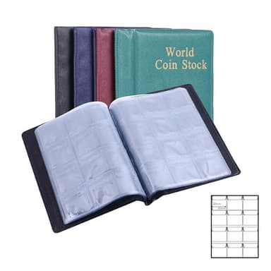 Valutamynter Album mynter Valutasamling Binder Lommemynter