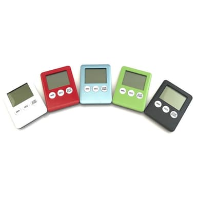 Tynn kjøkkentimer Timer Storskjerm Digital Magnetisk Nedtelling - Rød