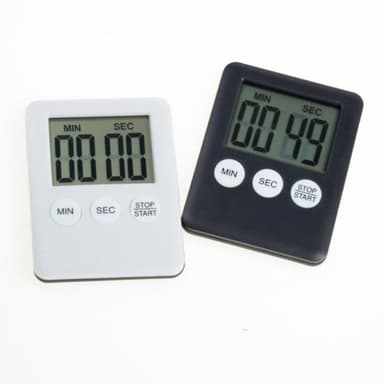 Tynn kjøkkentimer Timer Storskjerm Digital Magnetisk Nedtelling - Rød