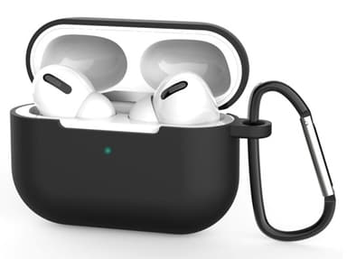 Silikonskall med krok for Airpods Pro, Svart