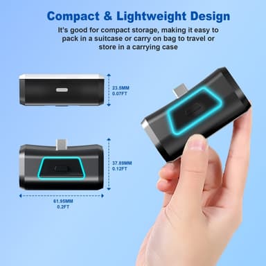 PS5 Playstation 5 Kontroll 2000mAh PowerBank Eksternt Batteri