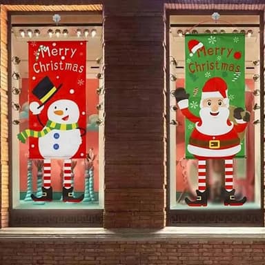 God jul Flagg Xmas hengende banner dørdekor - Hjort
